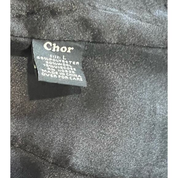 Chor Women’s Jacket Blazer Gray 3-Button Pockets Accent Zippers Wool Blend Sz L - Picture 9 of 9